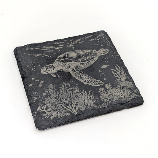 Slate Stone Coaster - Sea Turtle