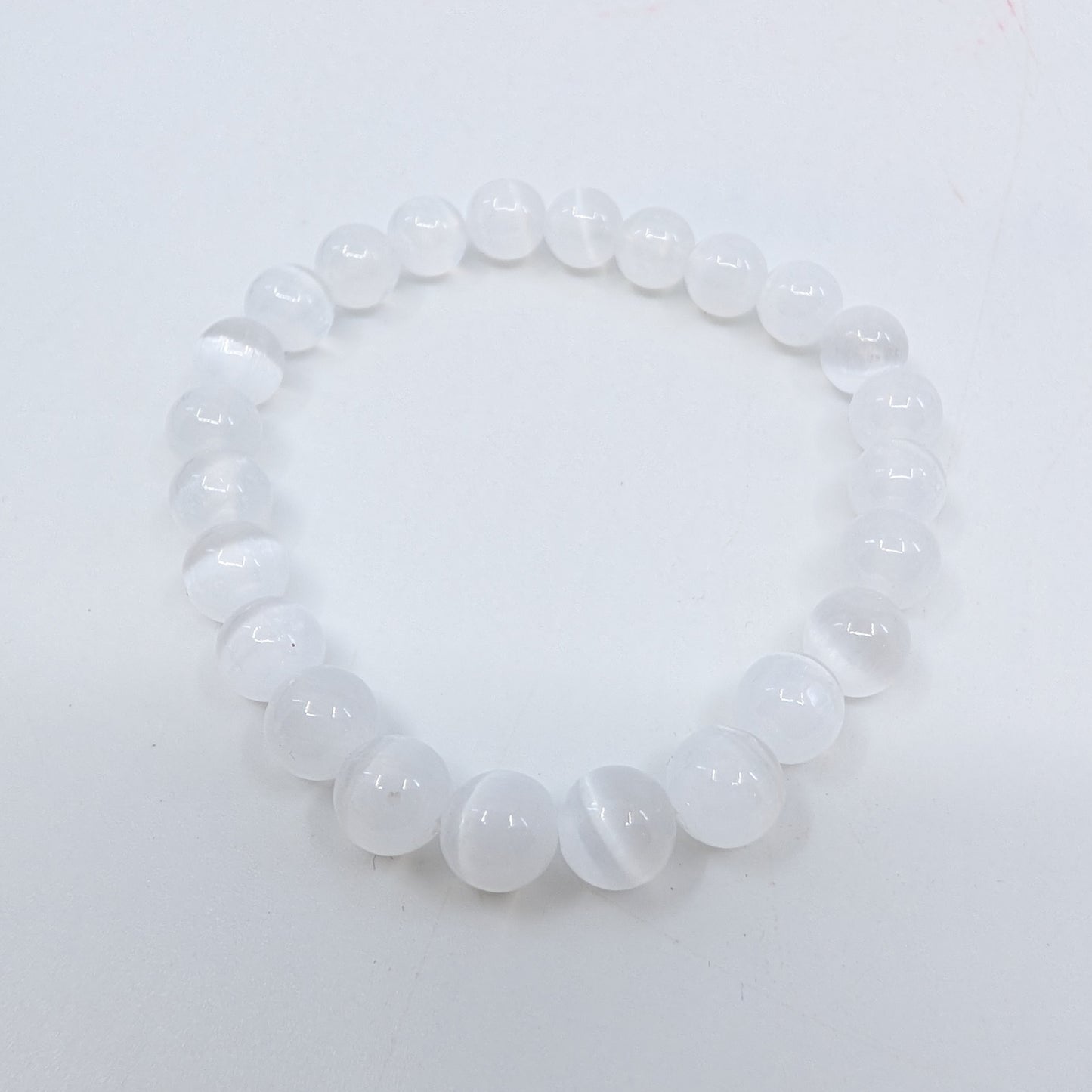 Selenite 8mm 7.5” Stretch Bracelet