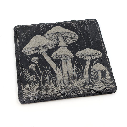 Slate Stone Coaster - Mushroom C