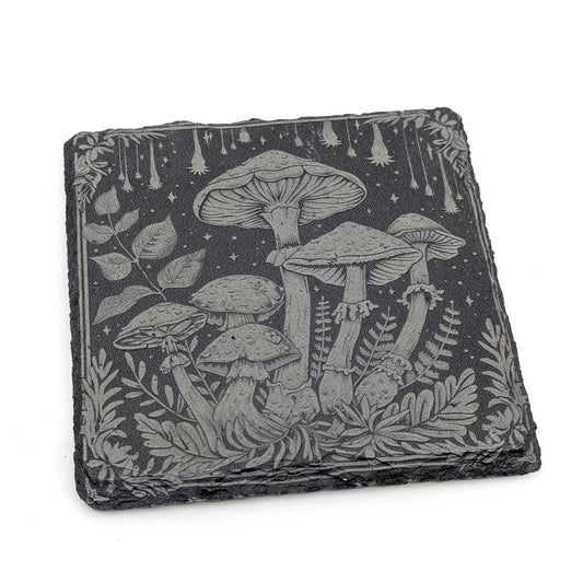 Slate Stone Coaster - Mushroom D