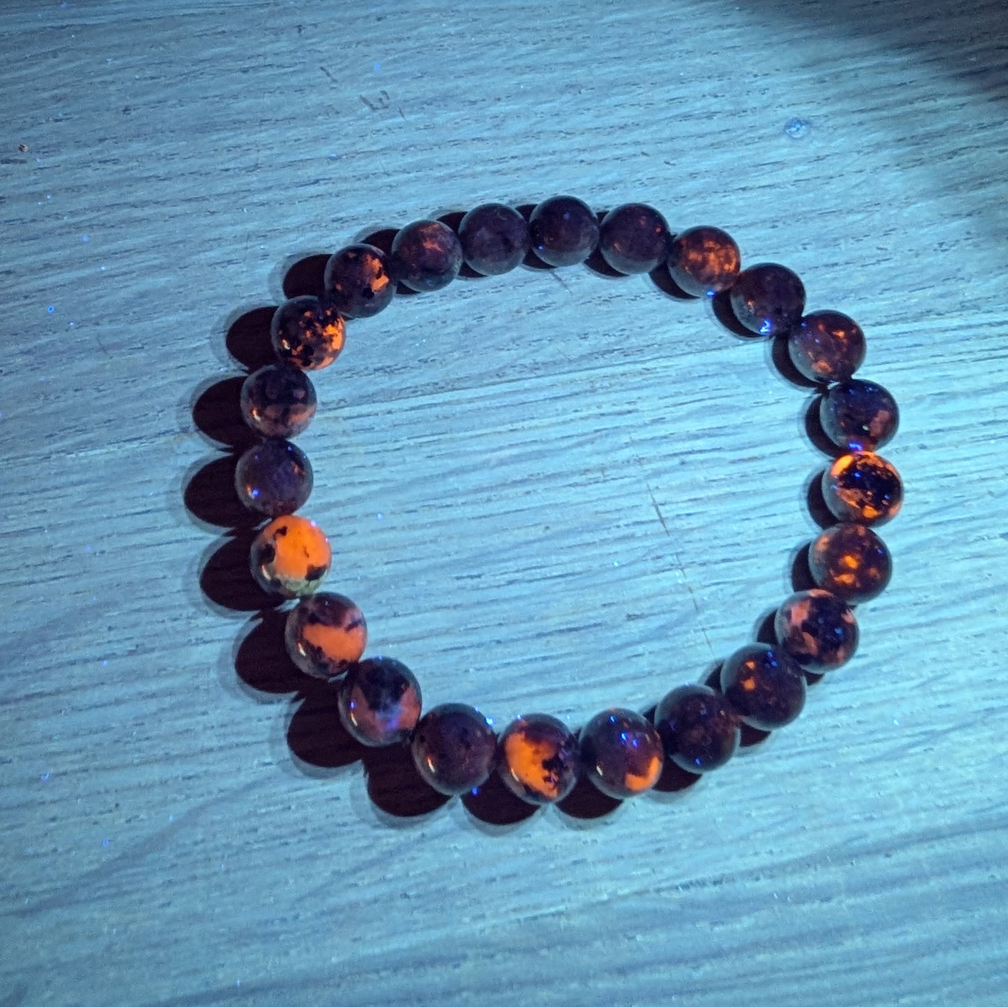 Yooperlite 8mm 7.5” Stretch Bracelet