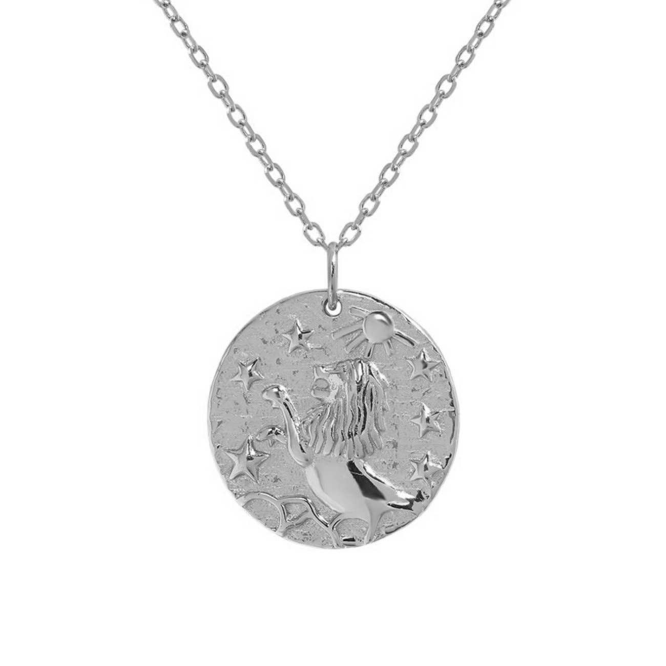 Leo Zodiac Necklace Sterling Silver