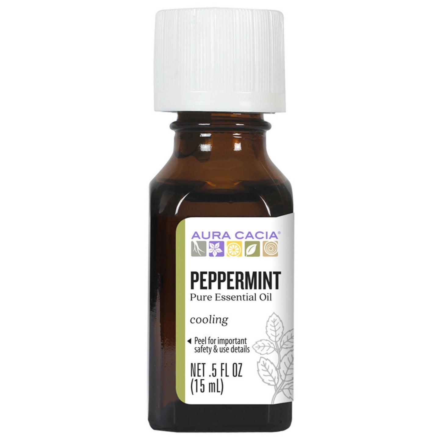 Aura Cacia Peppermint Essential Oil 0.5 fl. oz.