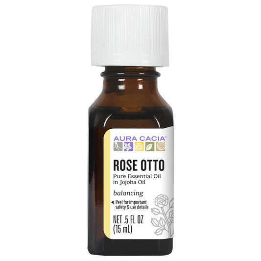 Aura Cacia Rose Otto (in jojoba oil) 0.5 fl. oz.