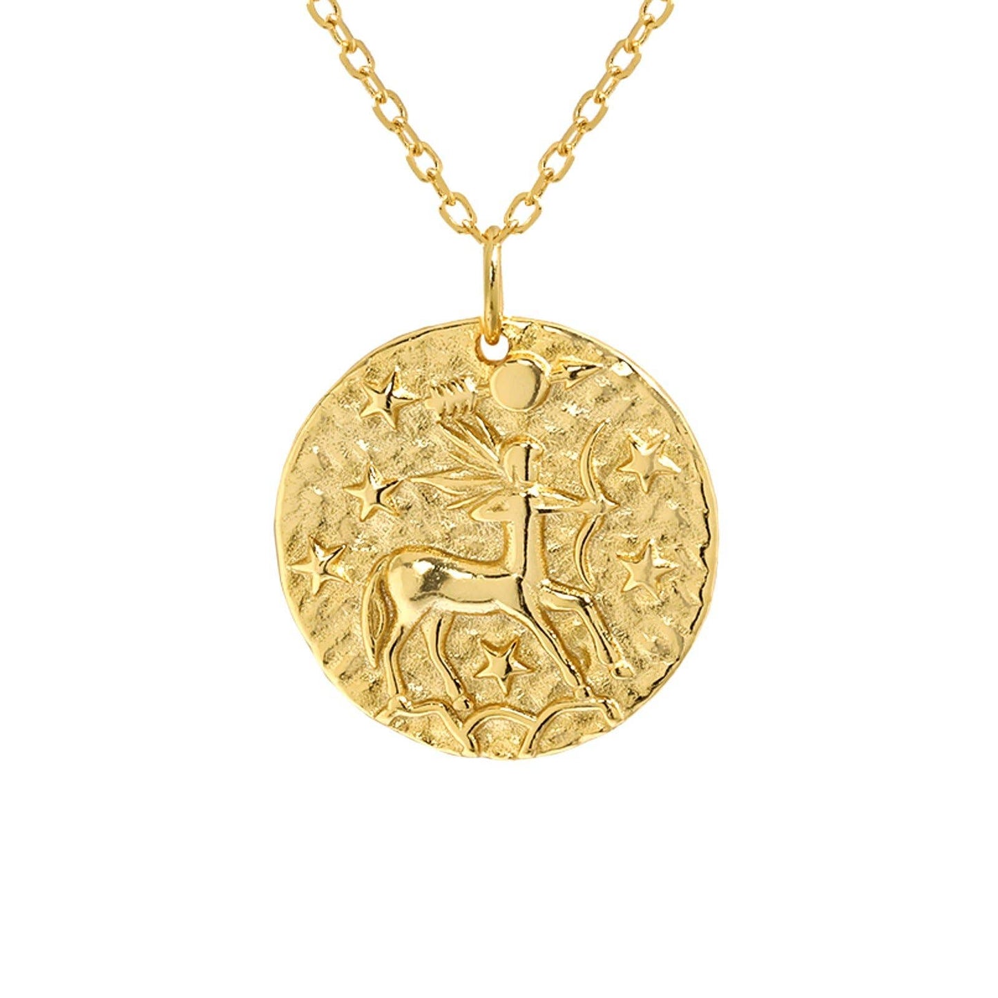Sagittarius Zodiac Necklace 18K Gold over Sterling Silver