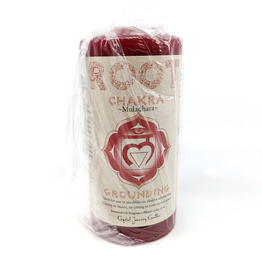 Crystal Journey Chakra Pillar Candle - Root