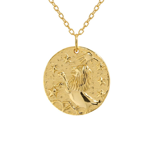 Leo Zodiac Necklace 18K Gold over Sterling Silver