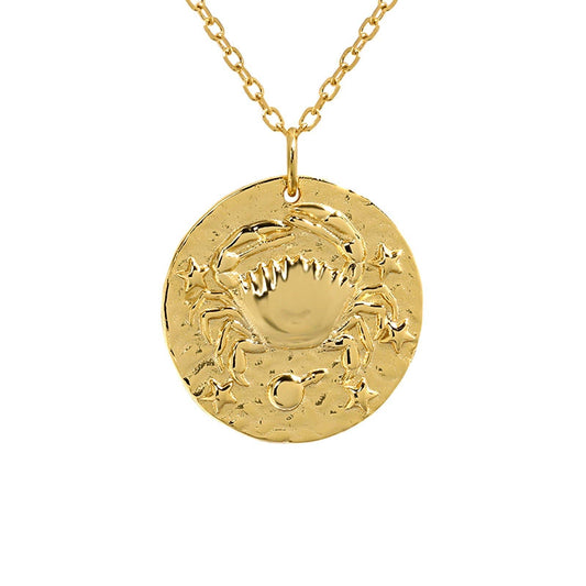Cancer Zodiac Necklace 18K Gold over Sterling Silver