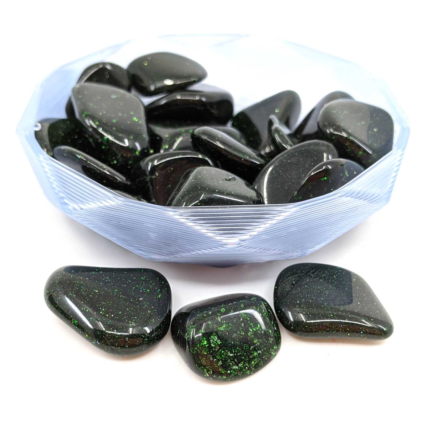 Green Goldstone Tumble Polished 1pc.